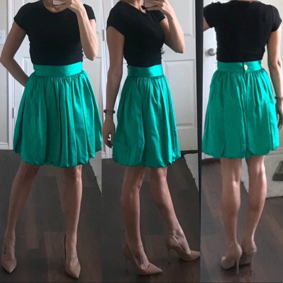 Dresses & Skirts - Handmade kelly emerald shamrock green satin skirt